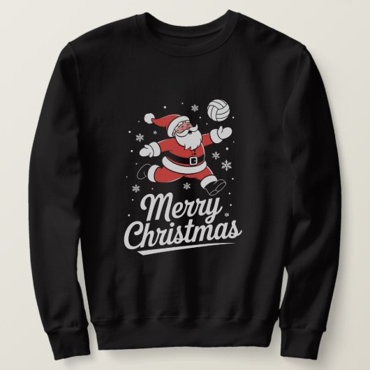Volleyball Kerstman "Prettig Kerstfeest" Trui (Design voorkant)