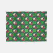 Volleyball Kerstmis Wreath Fleece Deken (Voorkant (Horizontaal))