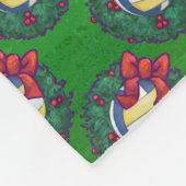 Volleyball Kerstmis Wreath Fleece Deken (Hoek)