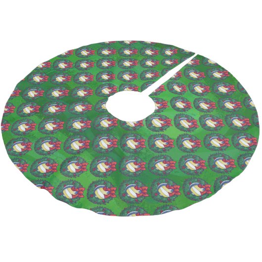 Volleyball Kerstmis Wreath Kerstboom Rok (Gekanteld)