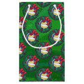 Volleyball Kerstmis Wreath Klein Cadeauzakje (Achterkant)