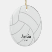 Volleyball-kerstversiering Keramisch Ornament (Rechts)