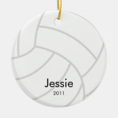 Volleyball-kerstversiering Keramisch Ornament (Voorkant)