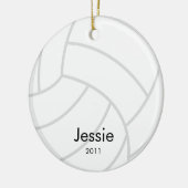 Volleyball-kerstversiering Keramisch Ornament (Links)