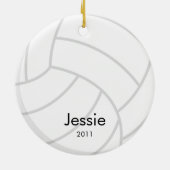 Volleyball-kerstversiering Keramisch Ornament (Achterkant)