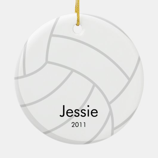 Volleyball-kerstversiering Keramisch Ornament (Achterkant)