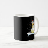 Volleyball Kerstvolleyball Snowman Lights Boy Koffiemok (Voorkant rechts)