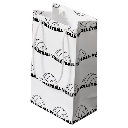 Volleyball Klein Cadeauzakje (Achterkant Gekanteld)