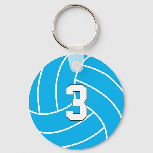 Volleyball kleur- en Jersey-nummer Sleutelhanger (Voorkant)