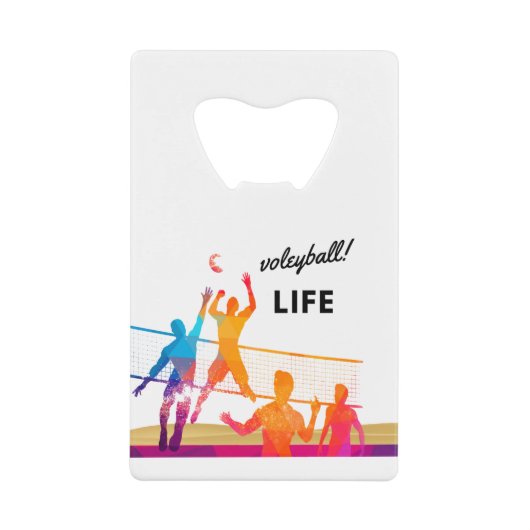 Volleyball Laife Creditkaart Flessenopener (Voorkant)