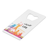 Volleyball Laife Creditkaart Flessenopener (Achterkant Gekanteld)