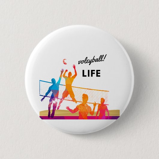 Volleyball Laife Ronde Button 5,7 Cm (Voorkant)