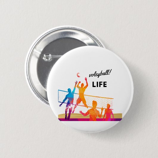 Volleyball Laife Ronde Button 5,7 Cm (Voorkant /achterkant)