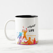 Volleyball Laife Tweekleurige Koffiemok (Links)