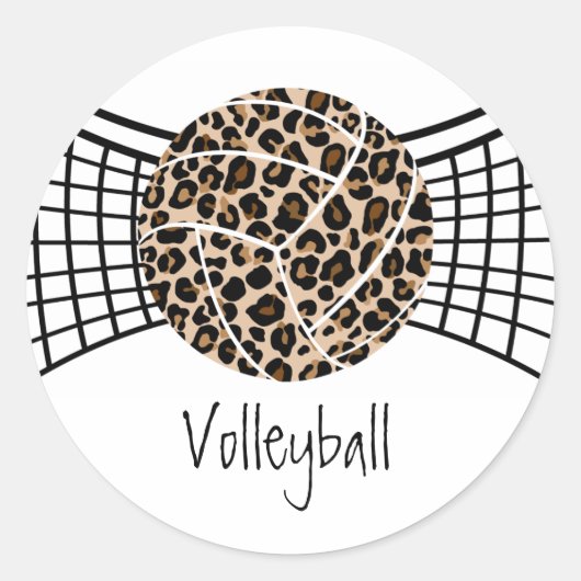 Volleyball Leopard Stickers (Voorkant)