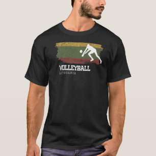 Volleyball Litouwen vlag binnen het bandteam T-shirt