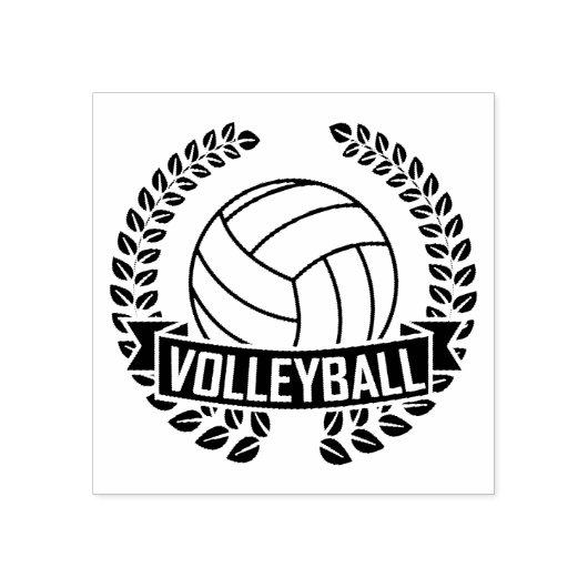 Volleyball Logo Rubberstempel (Afrduk)