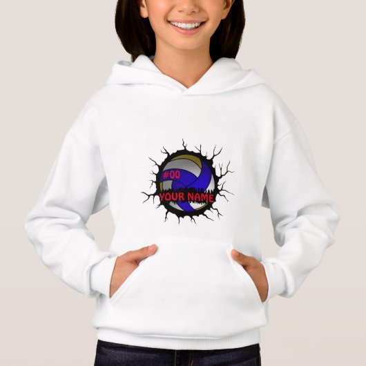 Volleyball-Logo, Volleyball-aangepaste naam (Voorkant)