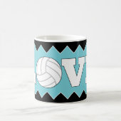 Volleyball LOVE Aangepaste kleuren afgewerkt koffi Koffiemok (Center)