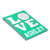 Volleyball Love for Volleyball Players and Fans Notitieboek (Rechterzijde)
