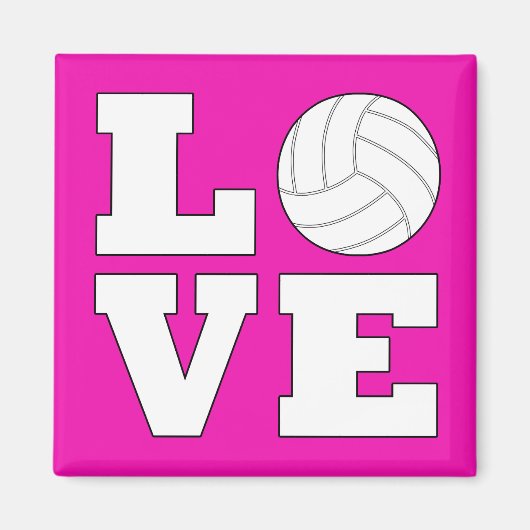 Volleyball LOVE Fridge Magnet (Voorkant)