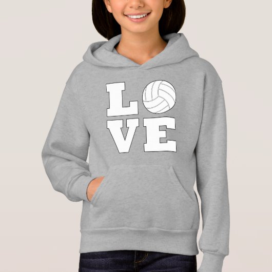 Volleyball Love Girl's Sweathshirt (Voorkant)