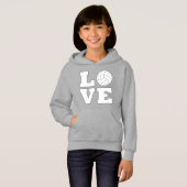 Volleyball Love Girl's Sweathshirt (Voorkant volledig)
