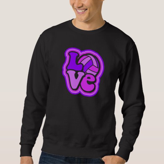 Volleyball Love Purple & Pink for Teens & Women Pr Trui (Voorkant)