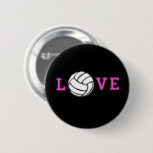 Volleyball Love Ronde Button 5,7 Cm (Voorkant /achterkant)