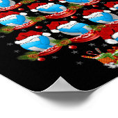 Volleyball Lover Xmas Holiday Volleyball Kerstbal Poster (Hoek)