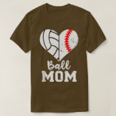 Volleyball Ma Baseball Volleyball Moederdag Fun T-shirt (Design voorkant)