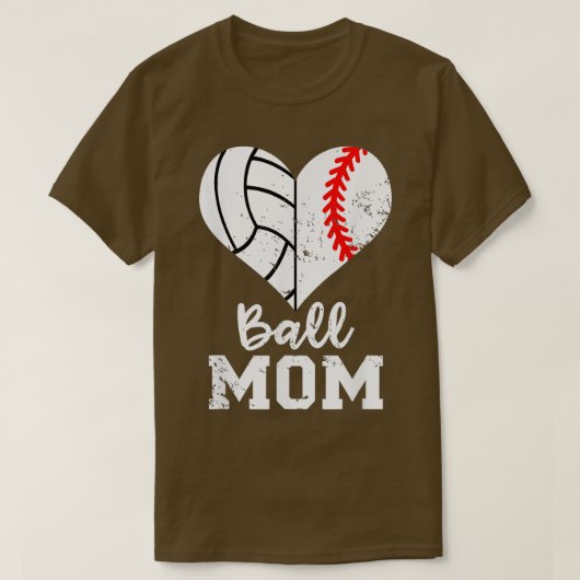 Volleyball Ma Baseball Volleyball Moederdag Fun T-shirt (Design voorkant)