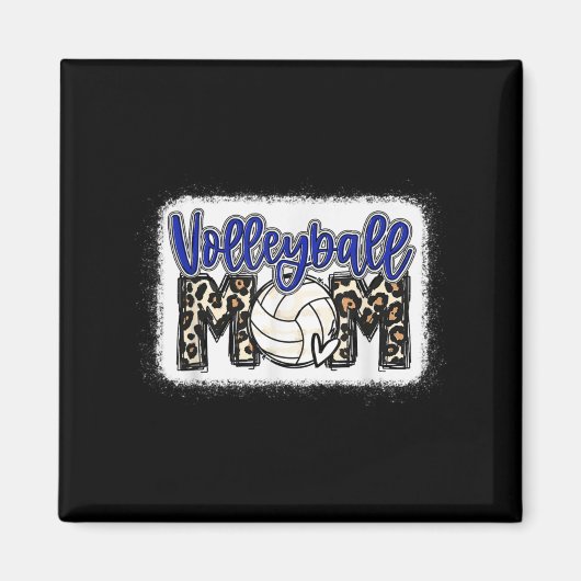 Volleyball Ma Blue Leopard 8 Magneet (Voorkant)