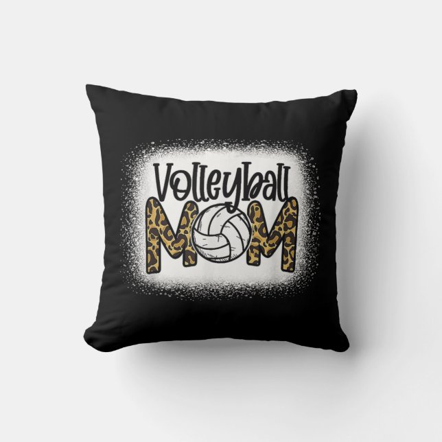 Volleyball Ma Leopard Bleaching Fun Moederdag W Kussen (Voorkant)