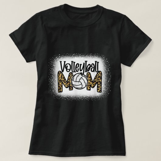 Volleyball Ma Leopard Bleaching Fun Moederdag W T-shirt (Design voorkant)