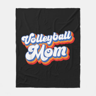 Volleyball Ma Leopard Fun Ball Mam Moederdag 0 Fleece Deken