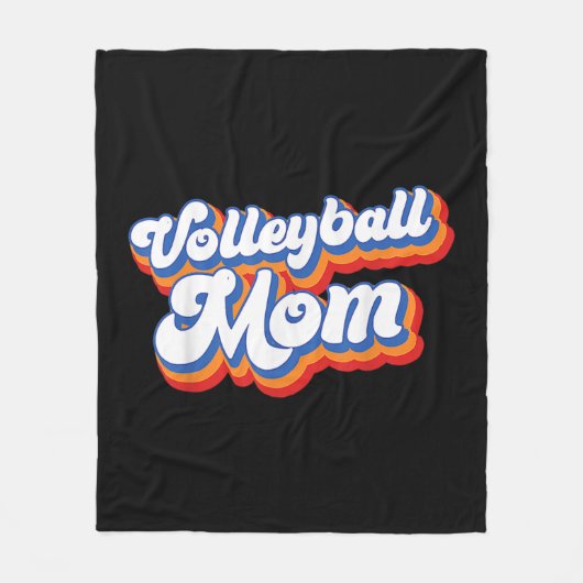 Volleyball Ma Leopard Fun Ball Mam Moederdag 0 Fleece Deken (Voorkant)