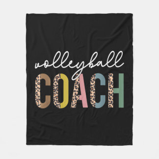 Volleyball Ma Leopard Volleyball Coach Team Gift Fleece Deken