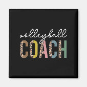 Volleyball Ma Leopard Volleyball Coach Team Gift Magneet (Voorkant)
