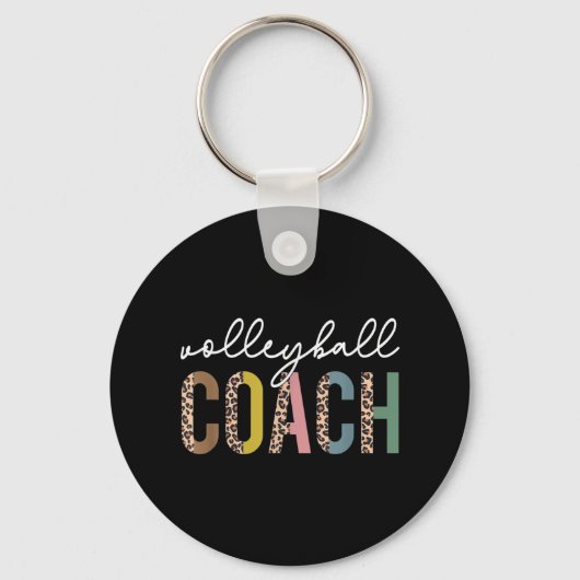 Volleyball Ma Leopard Volleyball Coach Team Gift Sleutelhanger (Voorkant)