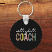 Volleyball Ma Leopard Volleyball Coach Team Gift Sleutelhanger (Voorkant)