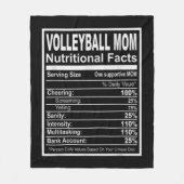 Volleyball Ma Nutritional Facts Fleece Deken (Voorkant)