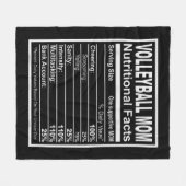 Volleyball Ma Nutritional Facts Fleece Deken (Voorkant (Horizontaal))
