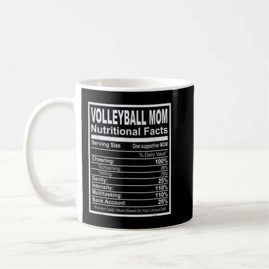 Volleyball Ma Nutritional Facts Koffiemok (Links)