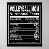 Volleyball Ma Nutritional Facts Poster (Voorkant)