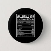 Volleyball Ma Nutritional Facts Ronde Button 5,7 Cm (Voorkant)