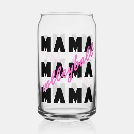 Volleyball Mama Blikvorm Glas (Voorkant)