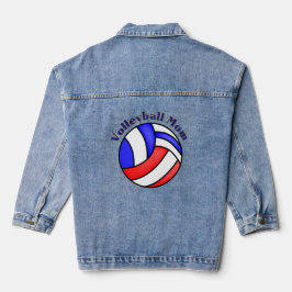 Volleyball mama denim jacket
