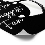 Volleyball mama haar grootste volleybaldochter poster (Hoek)