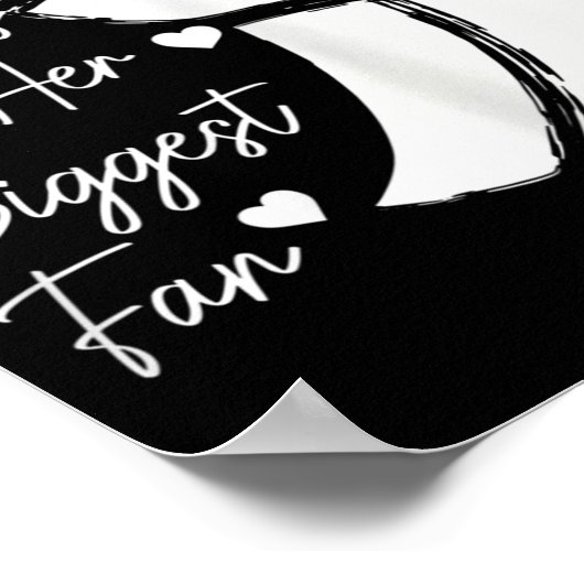 Volleyball mama haar grootste volleybaldochter poster (Hoek)